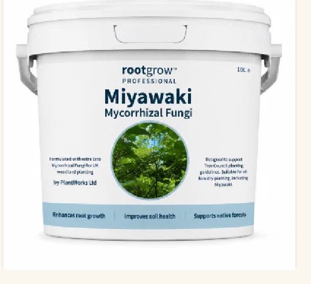 A 10 litre tub of rootgrow Professional Miyawaki Mycorrhizal Fungi